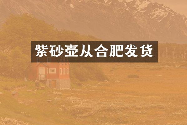 紫砂壶从合肥发货