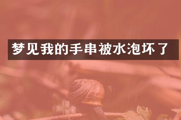 梦见我的手串被水泡坏了