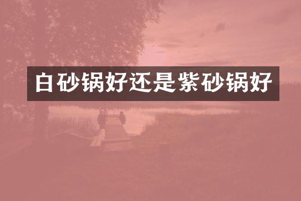 白砂锅好还是紫砂锅好