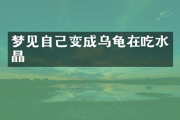 梦见自己变成乌龟在吃水晶