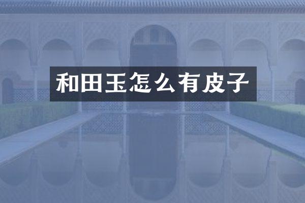和田玉怎么有皮子