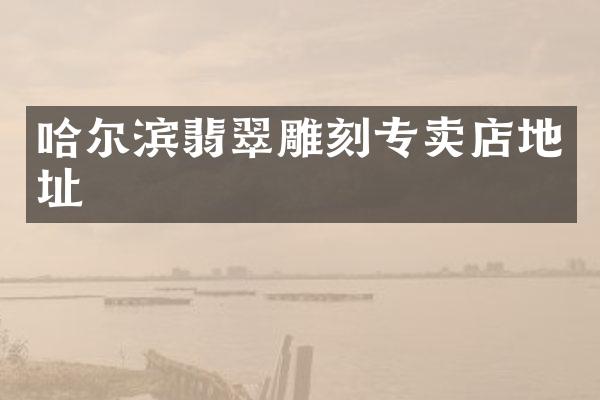 哈尔滨翡翠雕刻专卖店地址