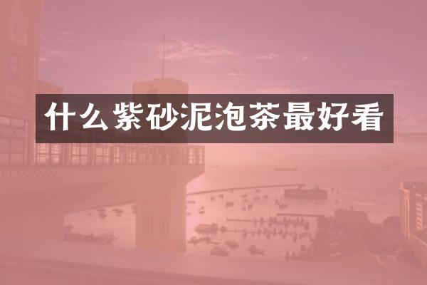 什么紫砂泥泡茶最好看
