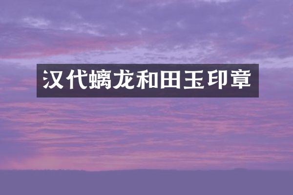汉代螭龙和田玉印章