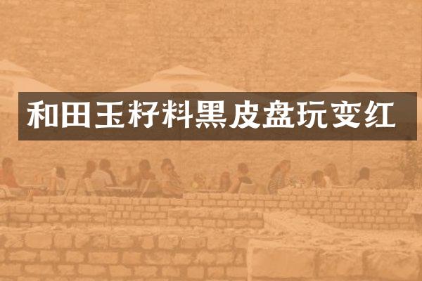 和田玉籽料黑皮盘玩变红