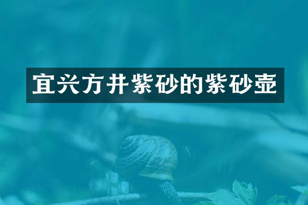 宜兴方井紫砂的紫砂壶