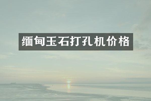 缅甸玉石打孔机价格