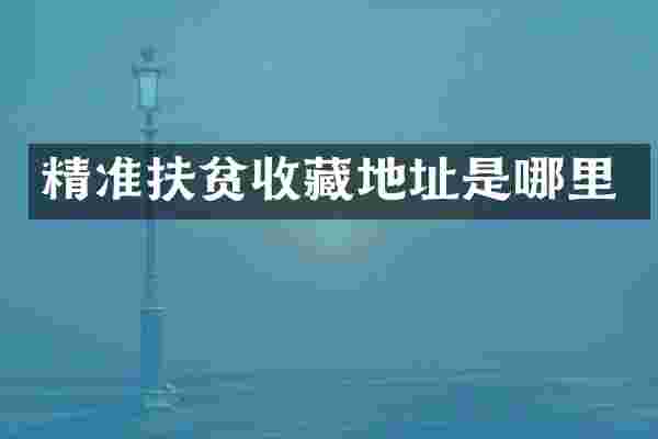 精准扶贫收藏地址是哪里
