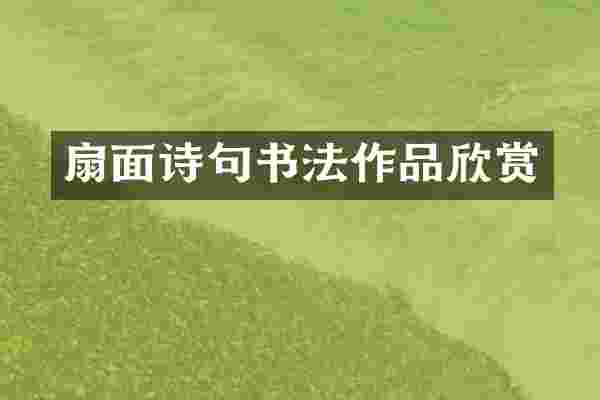扇面诗句书法作品欣赏
