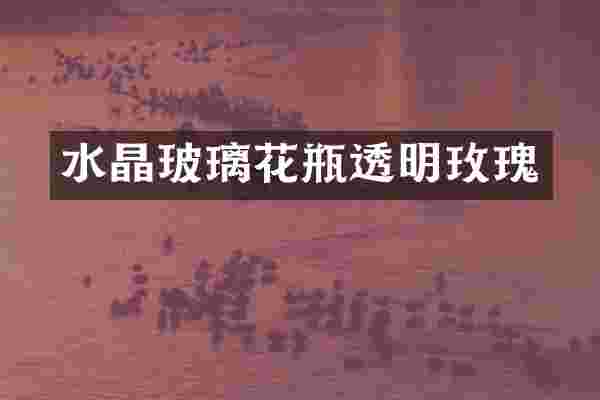 水晶玻璃花瓶透明玫瑰