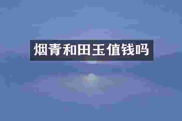 烟青和田玉值钱吗