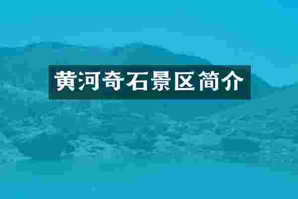 黄河奇石景区简介