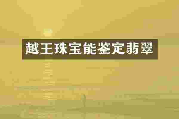 越王珠宝能鉴定翡翠