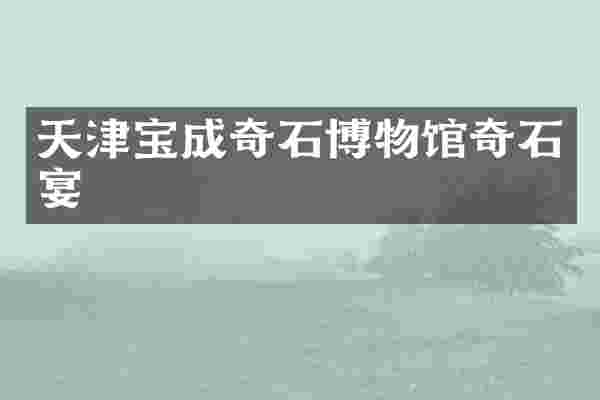 天津宝成奇石博物馆奇石宴