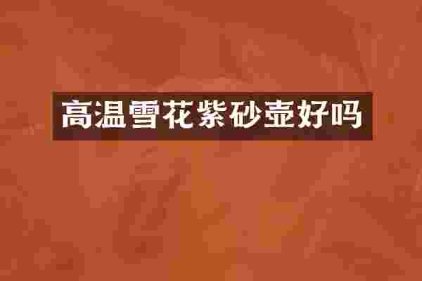 高温雪花紫砂壶好吗