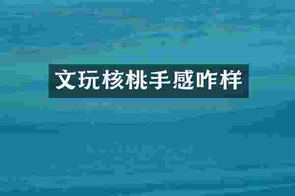 文玩核桃手感咋样