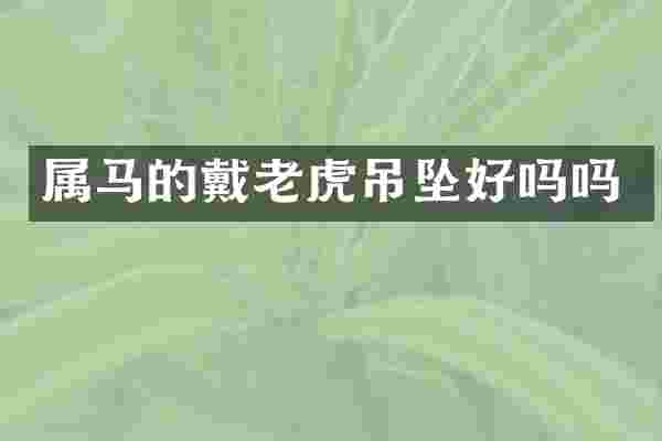 属马的戴老虎吊坠好吗吗