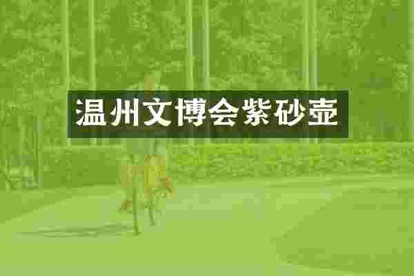 温州文博会紫砂壶