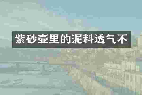 紫砂壶里的泥料透气不