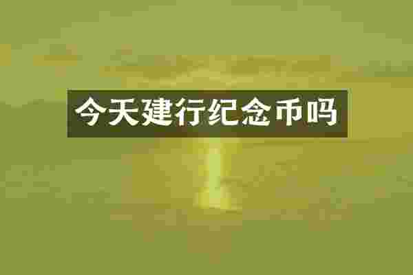 今天建行纪念币吗