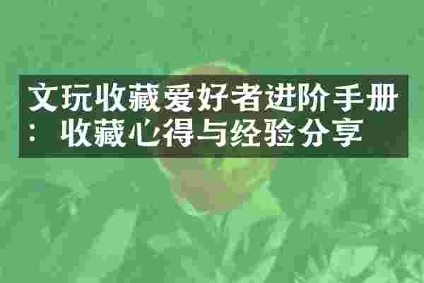 文玩收藏爱好者进阶手册：收藏心得与经验分享