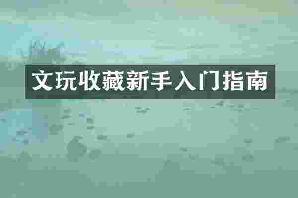 文玩收藏新手入门指南