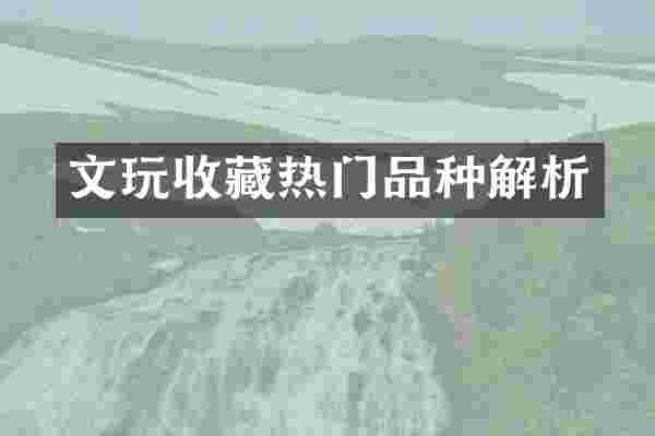 文玩收藏热门品种解析