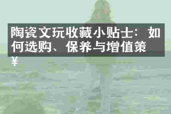 陶瓷文玩收藏小贴士：如何选购、保养与增值策略