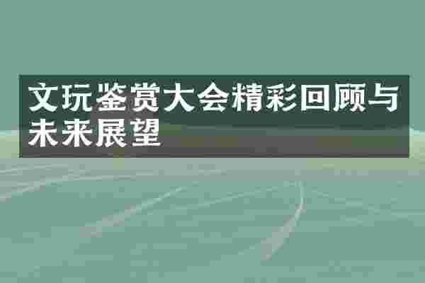 文玩鉴赏大会精彩回顾与未来展望