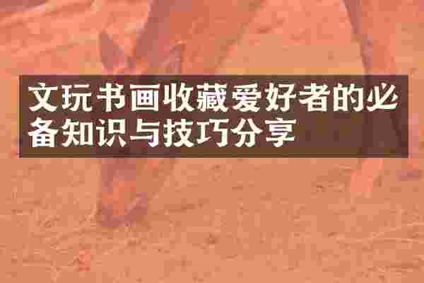 文玩书画收藏爱好者的必备知识与技巧分享