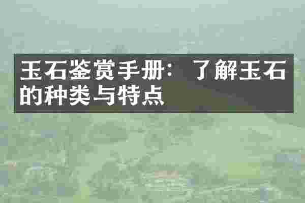 玉石鉴赏手册：了解玉石的种类与特点