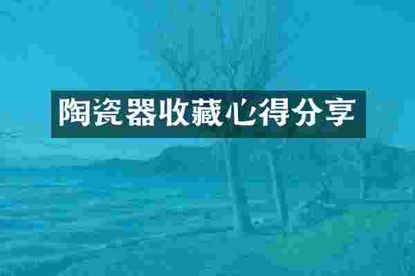 陶瓷器收藏心得分享