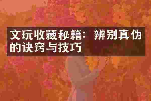 文玩收藏秘籍：辨别真伪的诀窍与技巧