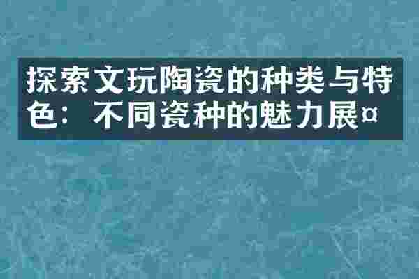 探索文玩陶瓷的种类与特色：不同瓷种的魅力展示
