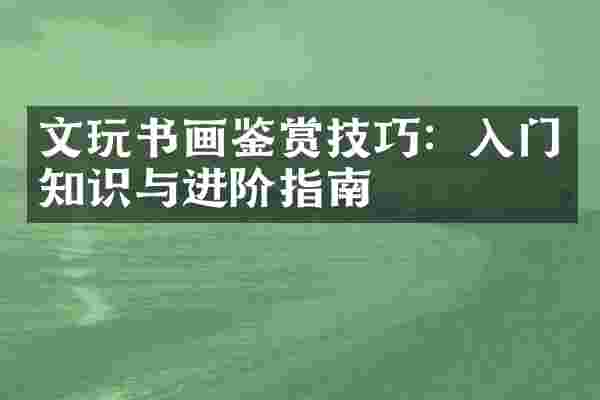 文玩书画鉴赏技巧：入门知识与进阶指南