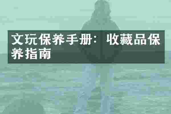 文玩保养手册：收藏品保养指南