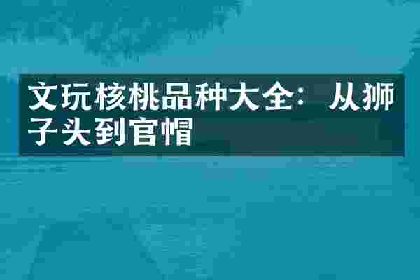 文玩核桃品种大全：从狮子头到官帽