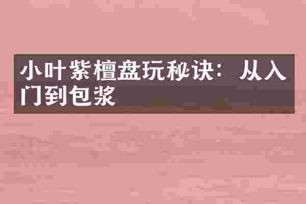 小叶紫檀盘玩秘诀：从入门到包浆