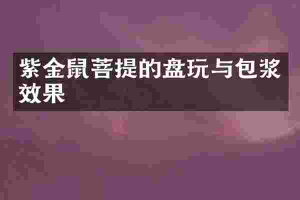 紫金鼠菩提的盘玩与包浆效果