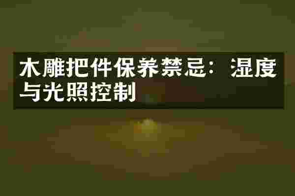 木雕把件保养禁忌：湿度与光照控制
