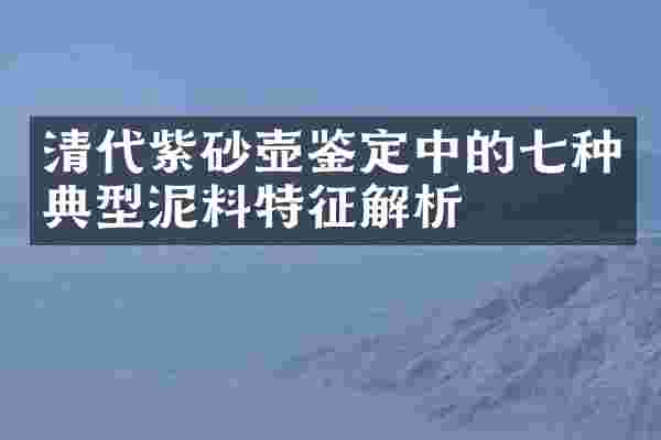 清代紫砂壶鉴定中的七种典型泥料特征解析
