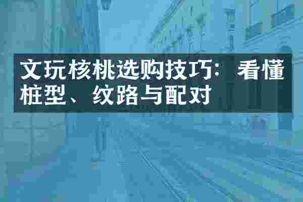 文玩核桃选购技巧：看懂桩型、纹路与配对