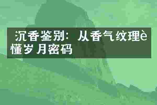  沉香鉴别：从香气纹理读懂岁月密码