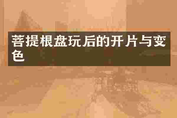 菩提根盘玩后的开片与变色