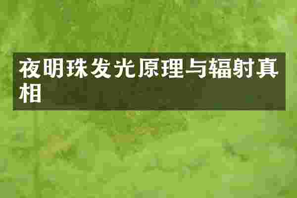 夜明珠发光原理与辐射真相