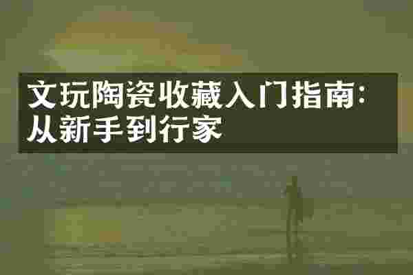 文玩陶瓷收藏入门指南：从新手到行家
