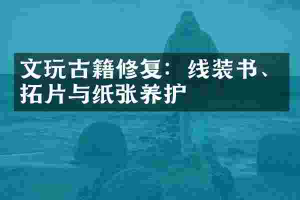文玩古籍修复:线装书、拓片与纸张养护