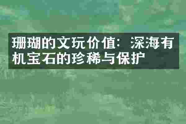 珊瑚的文玩价值：深海有机宝石的珍稀与保护