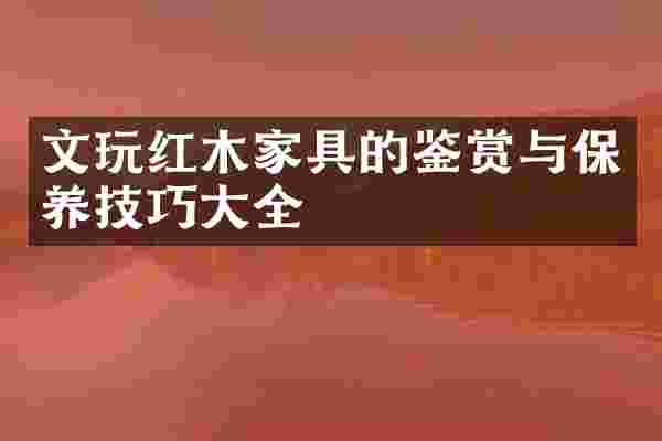 文玩红木家具的鉴赏与保养技巧大全