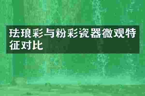 珐琅彩与粉彩瓷器微观特征对比